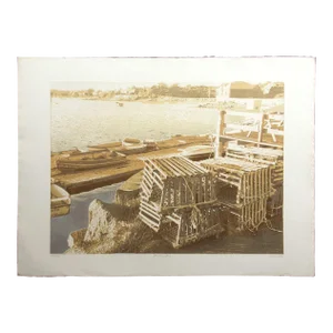 Ted Thomas "Harbor #2" Hand Signed Limited Edition Fine Art Etching, Seascape