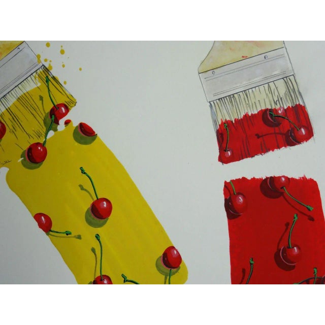Contemporary Jacques Halbert, Who’s Afraid of Yellow and Red, 2003, Acrylic on Paper For Sale - Image 3 of 5