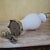 Vintage Paul Hanson White Porcelain Table Lamp on Brass Pagoda Base, Usa For Sale - Image 13 of 18