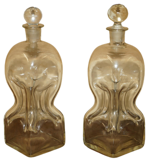 Pinch Decanters, 1900s, Set of 2