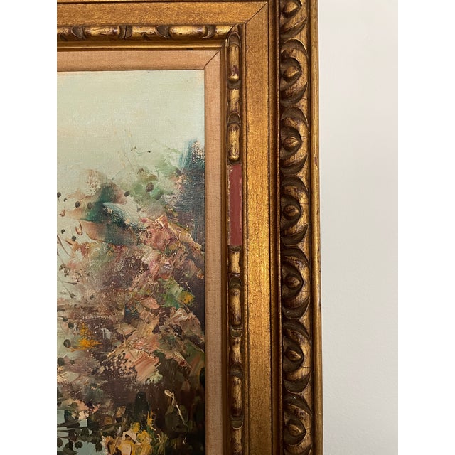 Wood 1950s Oil Painting of Roman Ruins For Sale - Image 7 of 12