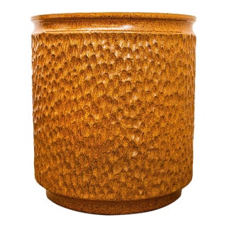 1970s XL Stoneware Thumbprint Planter by David Cressey & Robert Maxwell for Earthgender, Attributed For Sale