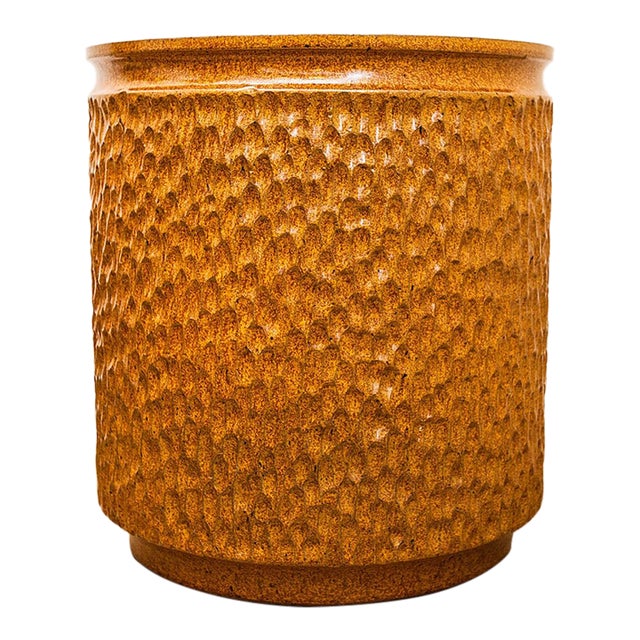 1970s XL Stoneware Thumbprint Planter by David Cressey & Robert Maxwell for Earthgender, Attributed For Sale