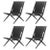 Black Stained Oak and Black Leather Saxe Chairs by Lassen, Set of 4 For Sale - Image 13 of 13