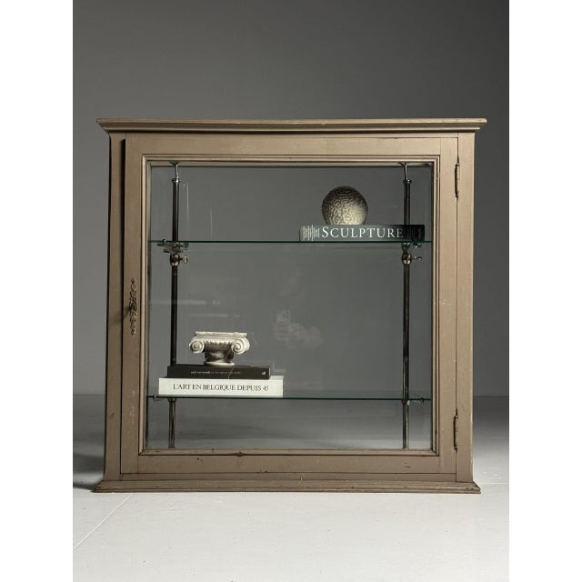 Gray French Display Cabinet in Grey, 1900s For Sale - Image 8 of 18