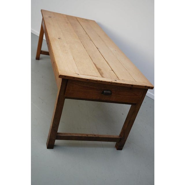 Brown Antique Late 19th Century French Rustic Farmhouse Cherry Wood Dining Table For Sale - Image 8 of 18