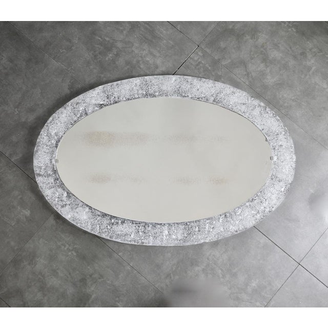 Mirror in Frosted Acrylic Glass, 1970s For Sale - Image 14 of 14