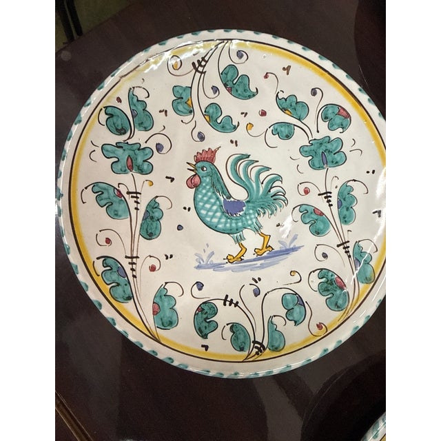 Ceramic 1960s Deruta Italy Rooster Tea Set Majolica Boho Pottery - 27 Pieces For Sale - Image 7 of 8
