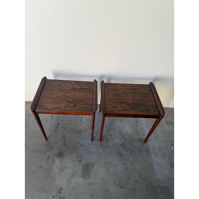 Heltborg Møbler Vintage Danish Rosewood Nightstands by Heltborg Møbler – Mid Century Modern Side Tables For Sale - Image 4 of 8