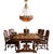 Maitland-Smith Brass, Iron & Pen Shell Bowl Chandelier A rare and highly decorative lighting fixture from one of the most...