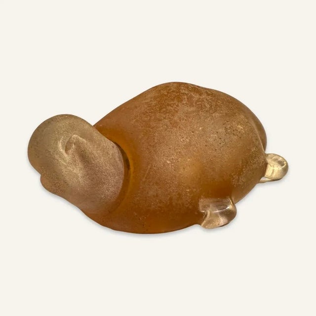 Amber Vintage Simone Cenedese Murano Glass Turtle For Sale - Image 8 of 8