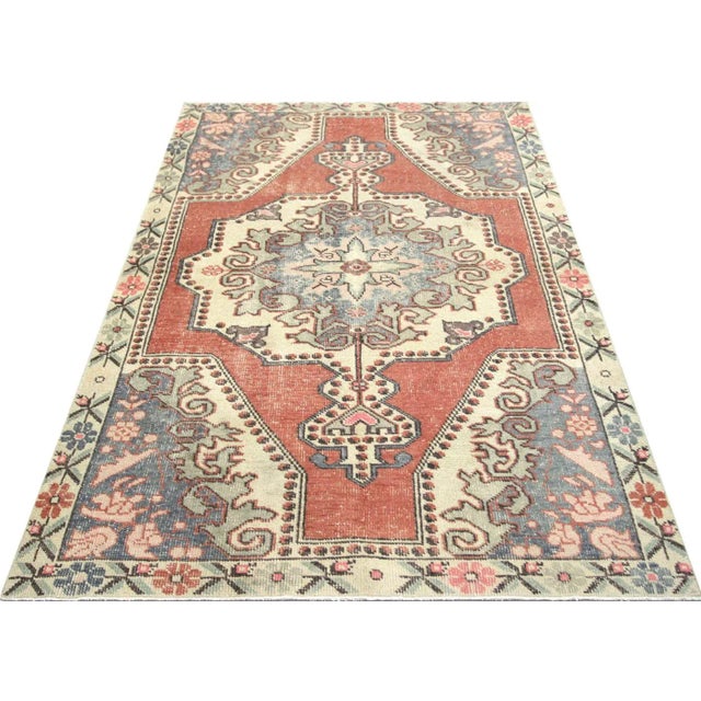 1960s 1960s Turkish Oushak Rug For Sale - Image 5 of 7