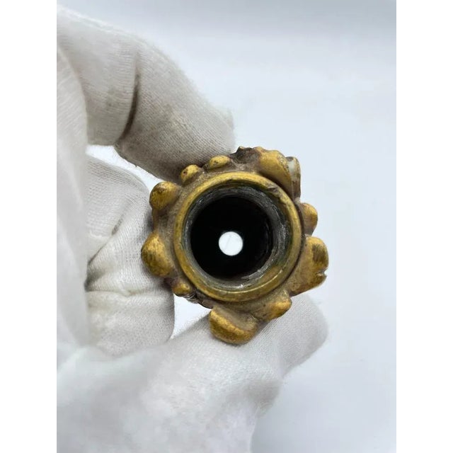 Goldenrod Antique Bronze Rococo Candleholder, 1880s For Sale - Image 8 of 12