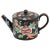 Ceramic English Attributed to Davenport Earthenware Black Floral Teapot For Sale - Image 7 of 7