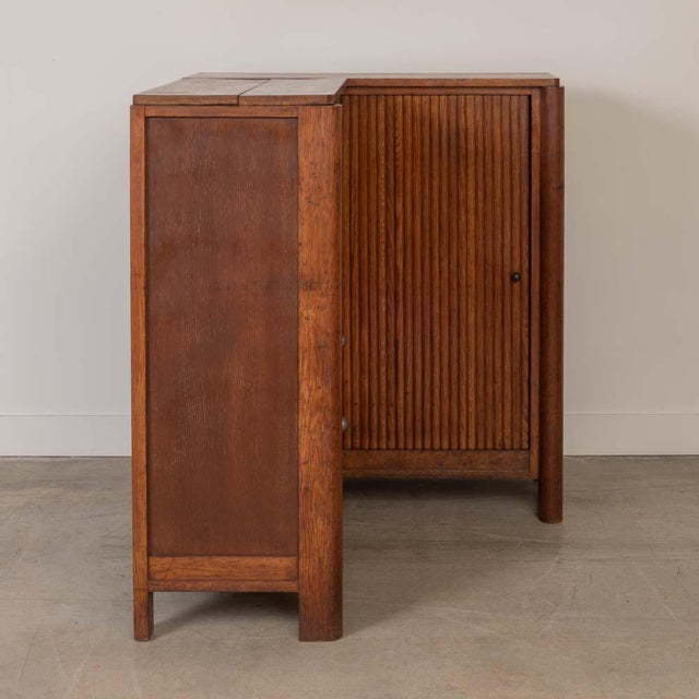 1940s French Carved Wood Corner Cabinet by Charles Dudouyt, Attributed For Sale - Image 11 of 15