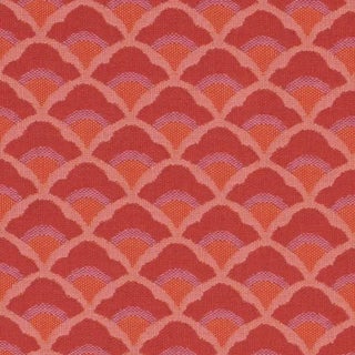 Schumacher Wilhelm Fabric in Coral For Sale