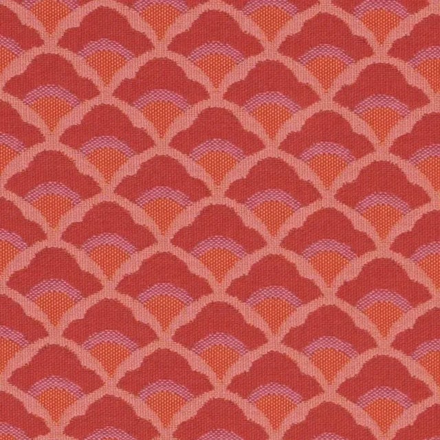 Schumacher Wilhelm Fabric in Coral For Sale