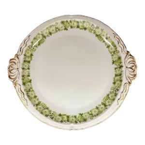 Antique Haviland Limoges Gilded Platter With Daisy Chain Pattern