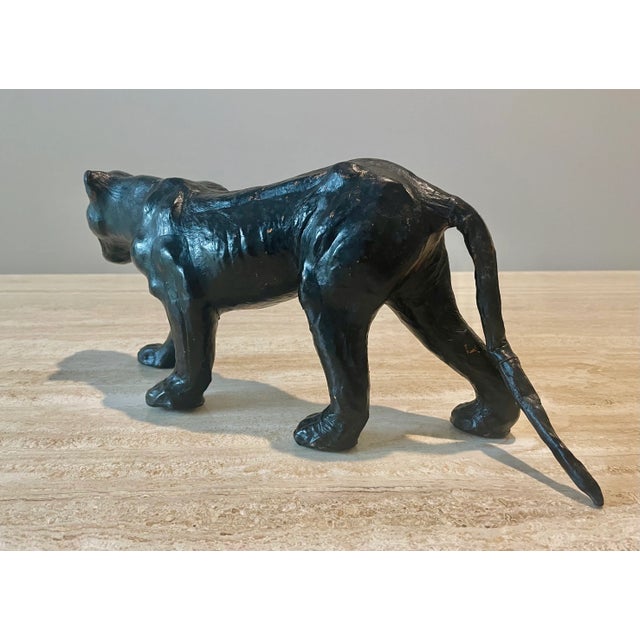 Leather Panther Sculpture For Sale In Dallas - Image 6 of 11