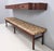 Brown Vintage Entryway Set of Wall Mirror, Walnut Console and Bench, Italy, 1959, Set of 3 For Sale - Image 8 of 18