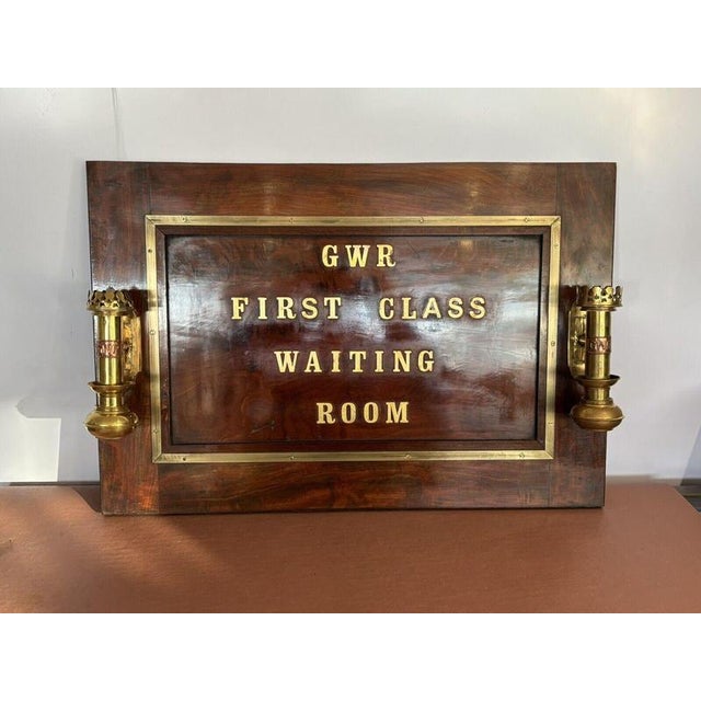 Railway Station First Class Waiting Room Panel in Mahogany For Sale - Image 11 of 12