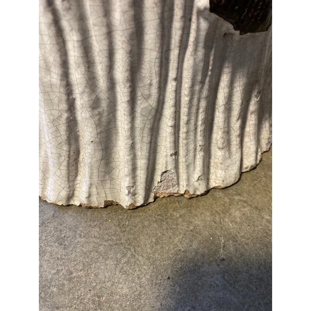 Mid Century Glazed Terra-Cotta Tassel Italian Stool For Sale - Image 10 of 10