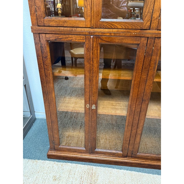 Crate & Barrel Crate & Barrel Glass Display Shelving Cabinet For Sale - Image 4 of 13