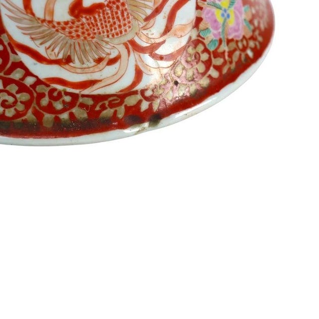 Antique Japanese Kutani Hand Painted Porcelain Floor Vase 19thC For Sale - Image 6 of 11