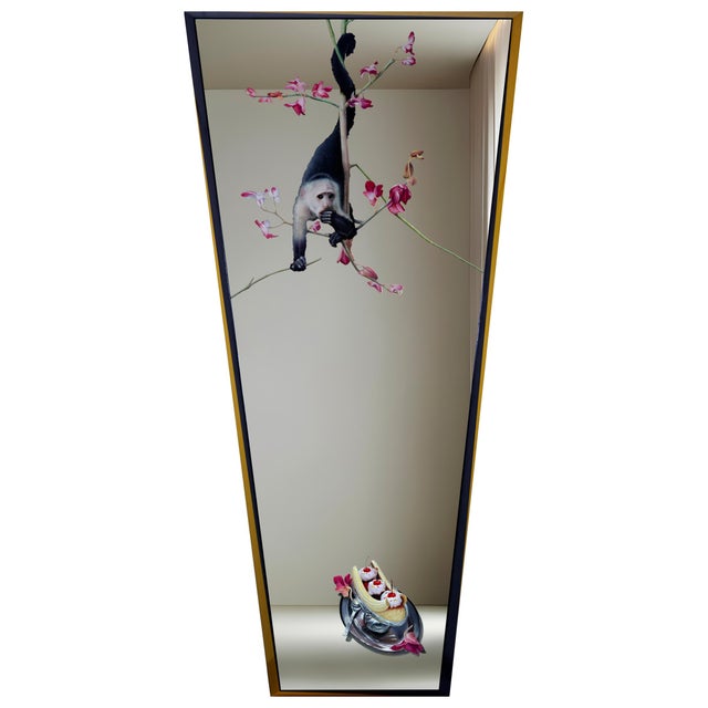 Giuseppe Caiafa, Incontri Inaspettati, Figurative Painting, Oil on Mirror, 2024 For Sale - Image 6 of 6