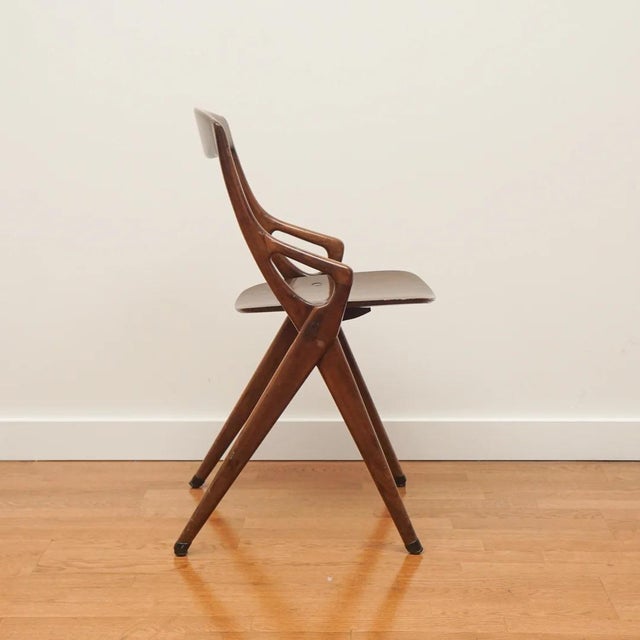 1950s Set of Four Italian Mid Century Dining Chairs For Sale - Image 4 of 9