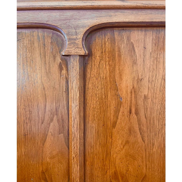 Mid 20th Century Hollywood Regency Pecan Queen Headboard Chairish