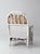 Wood Antique White Wicker Lounge Chair With Floral Cushions For Sale - Image 7 of 17