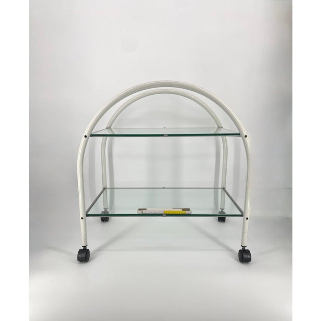 Metal Postmodern Serving Trolley / Bar Trolley by Anna Anselmi for Bieffeplast, Italy, 1980s For Sale - Image 7 of 9
