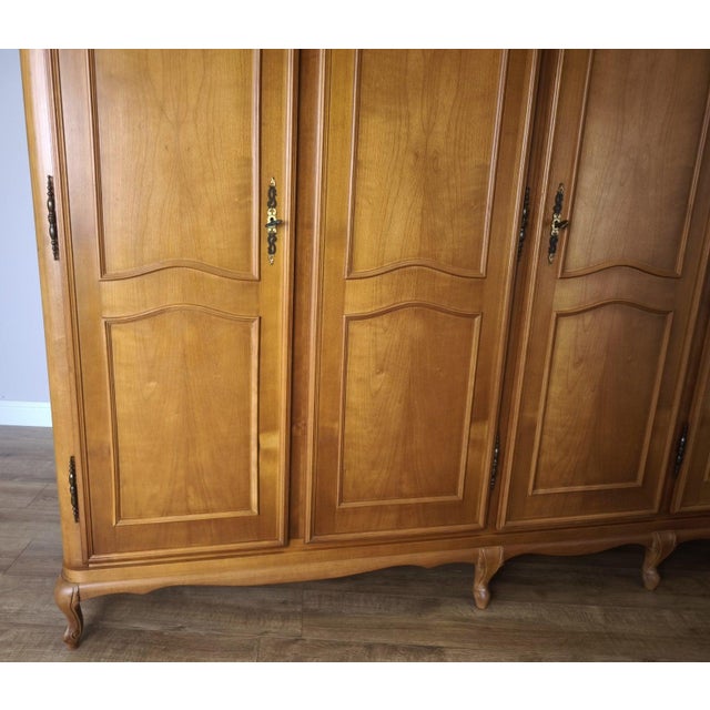 Vintage French Louis XVI Style Wardrobe For Sale - Image 4 of 13