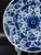 Blue and White Dutch Delft Charger Plate with Hand-Painted Floral Pattern, 18th Century For Sale - Image 3 of 9