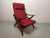 Mid-Century Modern Mid-Century Teak Lounge Chair with Burgundy Red Fabric Upholstery attributed to Topform, Netherlands, 1960s For Sale - Image 3 of 10