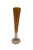 Beautiful antique Moser Bohemian Czech amber glass / crystal trumpet vase. This rare collectible vase showcases a slender,...