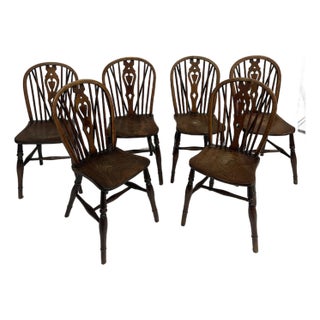 Set of 6 English Antique Windsor Side Chairs, Circa 1800 For Sale