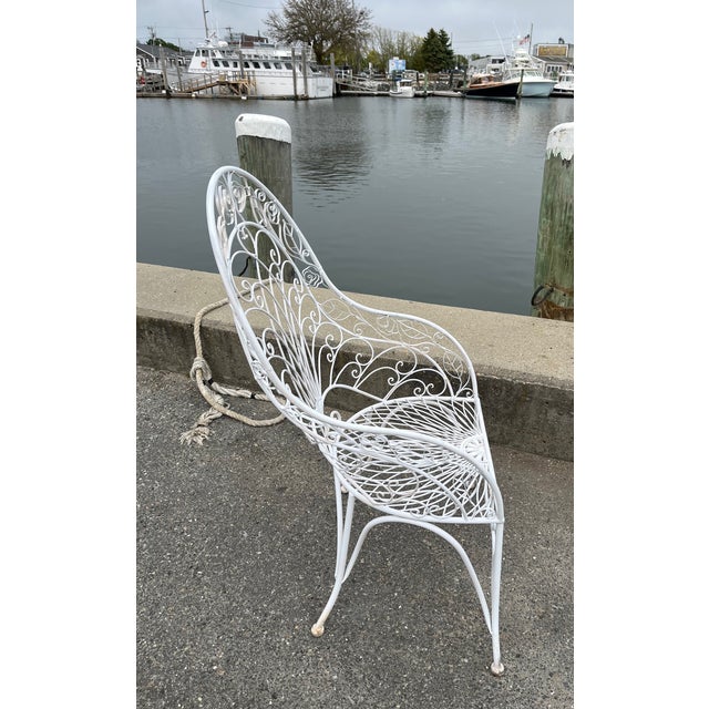 Mid Century Patio Arm Chair Salterini Style Roses Leaf