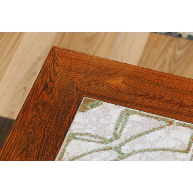 Pair of 1970s Danish Modern Rosewood Tile Top Side Tables For Sale - Image 12 of 18