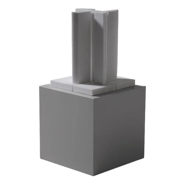 Postmodern White Marble Sculpture by Jean-Claude Reussner, France 1980s, 1920s For Sale