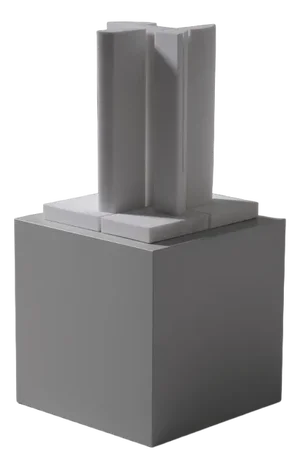 Postmodern White Marble Sculpture by Jean-Claude Reussner, France 1980s, 1920s
