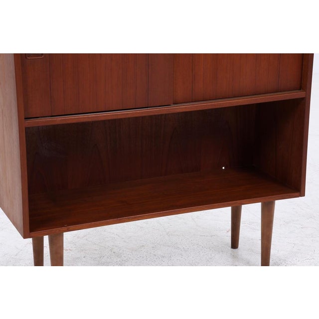 Vintage Teak Shelving Unit with Sliding Doors, 1960s For Sale - Image 12 of 15