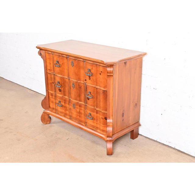 Romweber Romweber Spanish Baroque Carved Pine Commode or Chest of Drawers For Sale - Image 4 of 13