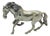 Vintage Italian Large Galloping Horse Figurine in Silver, Arezzo, 1970s For Sale