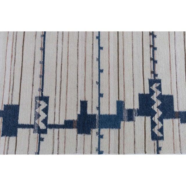 Gray Modern Swedish Runner by Doris Leslie Blau For Sale - Image 8 of 10