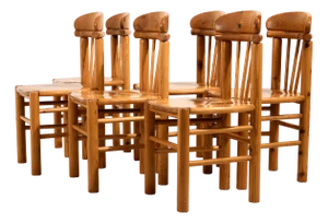 Pine Dining Chairs by Rainer Daumiller, Set of 6