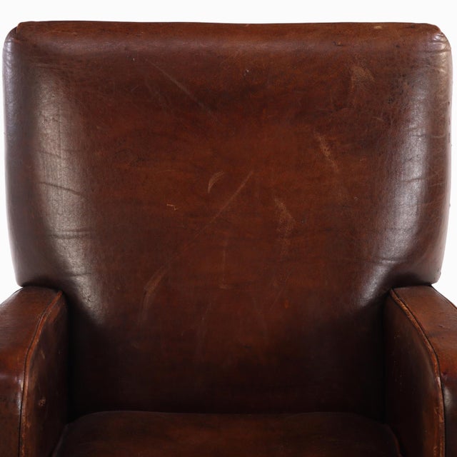 1960s A Dutch Classic Leather Club Chair, C. 1960. For Sale - Image 5 of 9