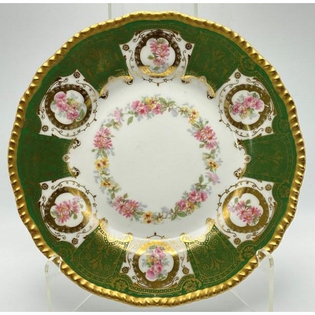 Limoges D&c R. Delinieres Hand Painted Gilded Cabinet Plate (Antique Ca ...