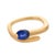 Contemporary Vintage Sapphire 18k Yellow Gold Wrap Ring, Size 5 For Sale - Image 3 of 6